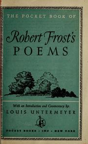 Cover of: The pocket book of Robert Frost's poems.