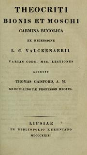 Cover of: Poetae minores graeci: praecipua lectionis varietate et indicibus locupletissimis instruxit