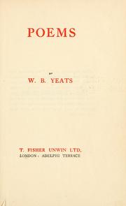 Cover of: Poems by William Butler Yeats