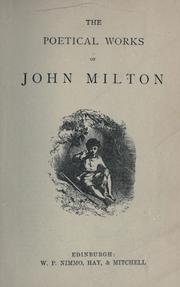 Cover of: The poetical works of John Milton.