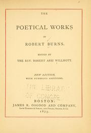 Cover of: The poetical works of Robert Burns. by Robert Burns