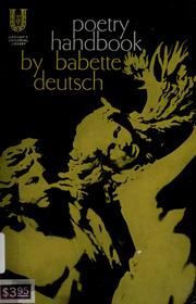 Cover of: Poetry handbook by Deutsch, Babette