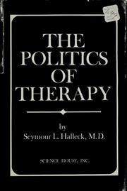 Cover of: The politics of therapy