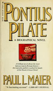 Cover of: Pontius Pilate: a biographical novel