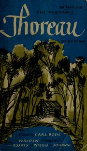 Cover of: The portable Thoreau by Henry David Thoreau