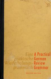 Cover of: A practical German review grammar. by Emory Ellsworth Cochran