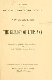 Cover of: A preliminary report on the geology of Louisiana