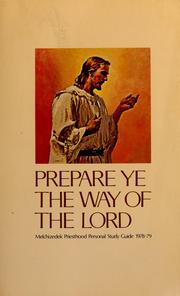 Cover of: Prepare ye the way of the Lord.