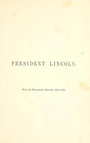 Cover of: President Lincoln.