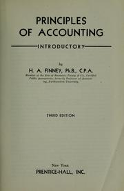 Cover of: Principles of accounting, introductory. by H. A. Finney