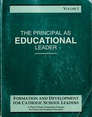 Cover of: The Principal as educational leader by Maria J. Ciriello, editor.