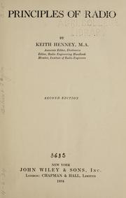 Cover of: Principles of radio