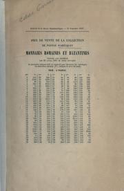 Cover of: Prix de vente de la collection de Ponton d'Amécourt.: Monnaies romaines et byzantines vendues aux enchères les 25 avril 1887 et jours suivants.