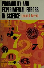 Cover of: Probability and experimental errors in science