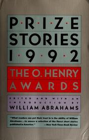 Cover of: Prize stories 1992: the O. Henry awards
