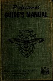 Cover of: Professional guide's manual