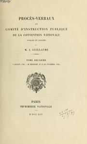 Cover of: Procès-verbaux du Comité d'instruction publique de la Convention nationale.: Publiés et annotés par J. Guillaume.