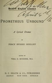 Cover of: Prometheus unbound: a lyrical drama