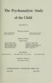 Psychoanalytic study of the child by Otto Fenichel