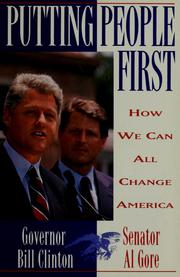Cover of: Putting people first: how we can all change America