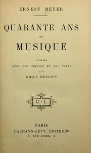 Cover of: Quarante ans de musique