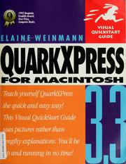 Cover of: QuarkXPress 3.3 for Macintosh by Elaine Weinmann