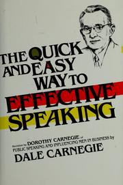 Cover of: The Quick and Easy Way to Effective Speaking