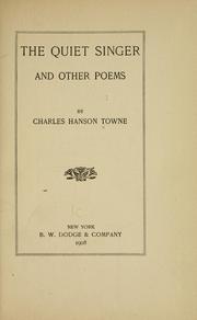 Cover of: quiet singer: and other poems