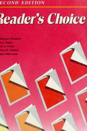 Cover of: Reader's choice by E. Margaret Baudoin ... [et al.] ; developed under the auspices of the English Language Institute at the University of Michigan.