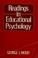 Cover of: Readings in educational psychology
