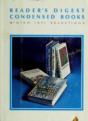 Cover of: Reader's Digest Condensed Books--Winter 1971 Selections