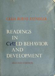 Cover of: Readings in child behavior and development.