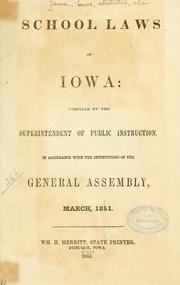 Cover of: School laws of Iowa