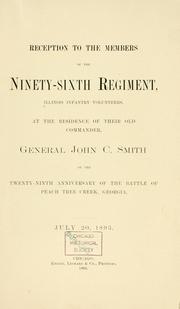 Cover of: Reception to the members of the Ninety-sixth Regiment, Illinois Infantry Volunteers