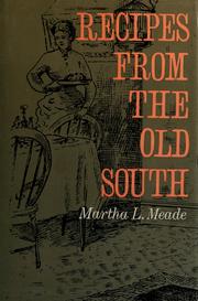 Cover of: Recipes from the Old South