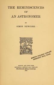 Cover of: The reminiscences of an astronomer by Simon Newcomb