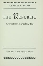 Cover of: The republic; conversations on fundamentals.