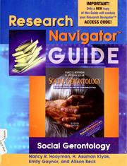 Cover of: Research Navigator guide for Social Gerontology: a multidisciplinary perspective