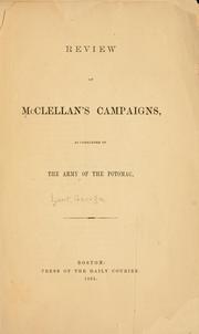 Cover of: Review of McClellan's campaigns