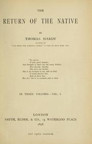 Cover of: The return of the native by Thomas Hardy