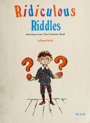 Cover of: Ridiculous riddles: selections from the nonsense book