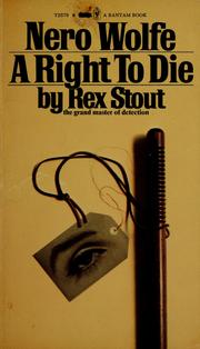Cover of: A right to die