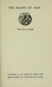 Cover of: Rights of man by Thomas Paine