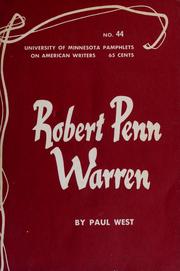 Cover of: Robert Penn Warren.