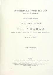 Cover of: The rock tombs of El Amarna