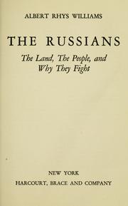 Cover of: The Russians by Albert Rhys Williams