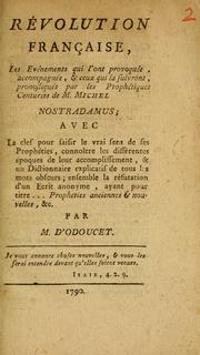 Cover of: Révolution française by Melchior-Montmignon Dodoucet