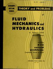 Cover of: Schaum's outline of theory and problems of fluid mechanics and hydraulics