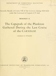 Cover of: Scientific results of cruise VII of the Carnegie during 1928-1929 under command of Captain J. P. Ault by 