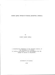 Cover of: Second larval instars of Florida Anisoptera (Odonata) | Sidney Warren Dunkle